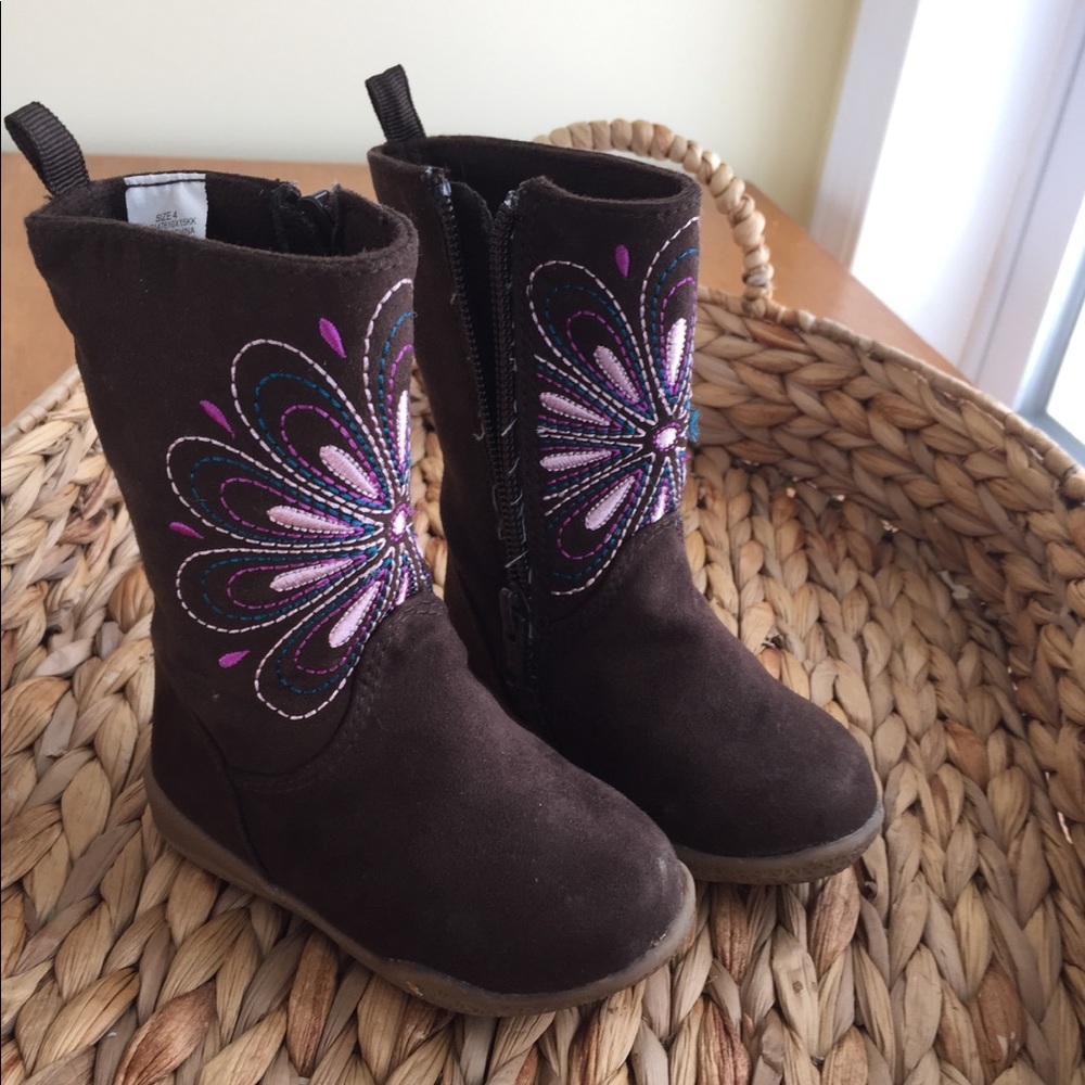 Toddler Girl Embroidered Boots Size 4 - Koala Kids